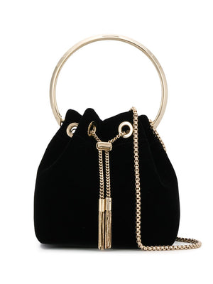 JIMMY CHOO Velvet Bucket Handbag