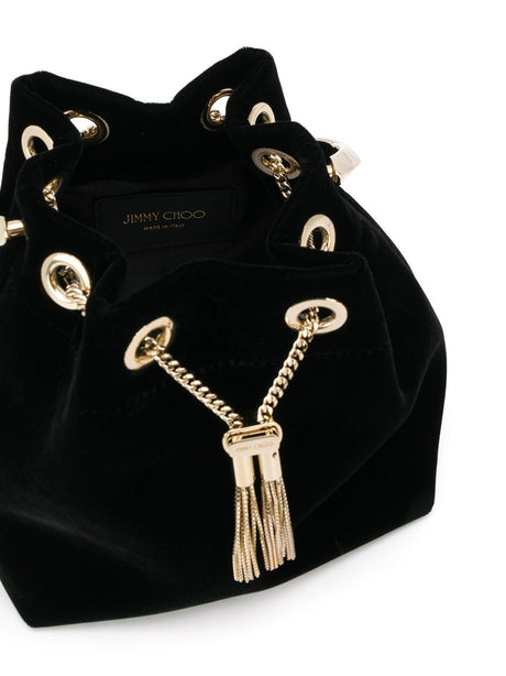 JIMMY CHOO Velvet Bucket Handbag