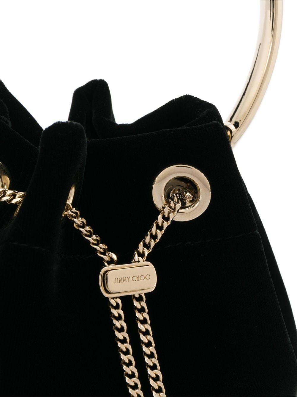 JIMMY CHOO Velvet Bucket Handbag