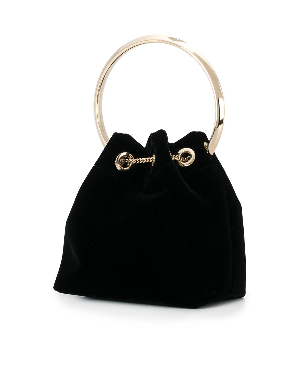 JIMMY CHOO Velvet Bucket Handbag