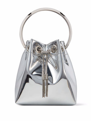 JIMMY CHOO Metallic Bucket Handbag