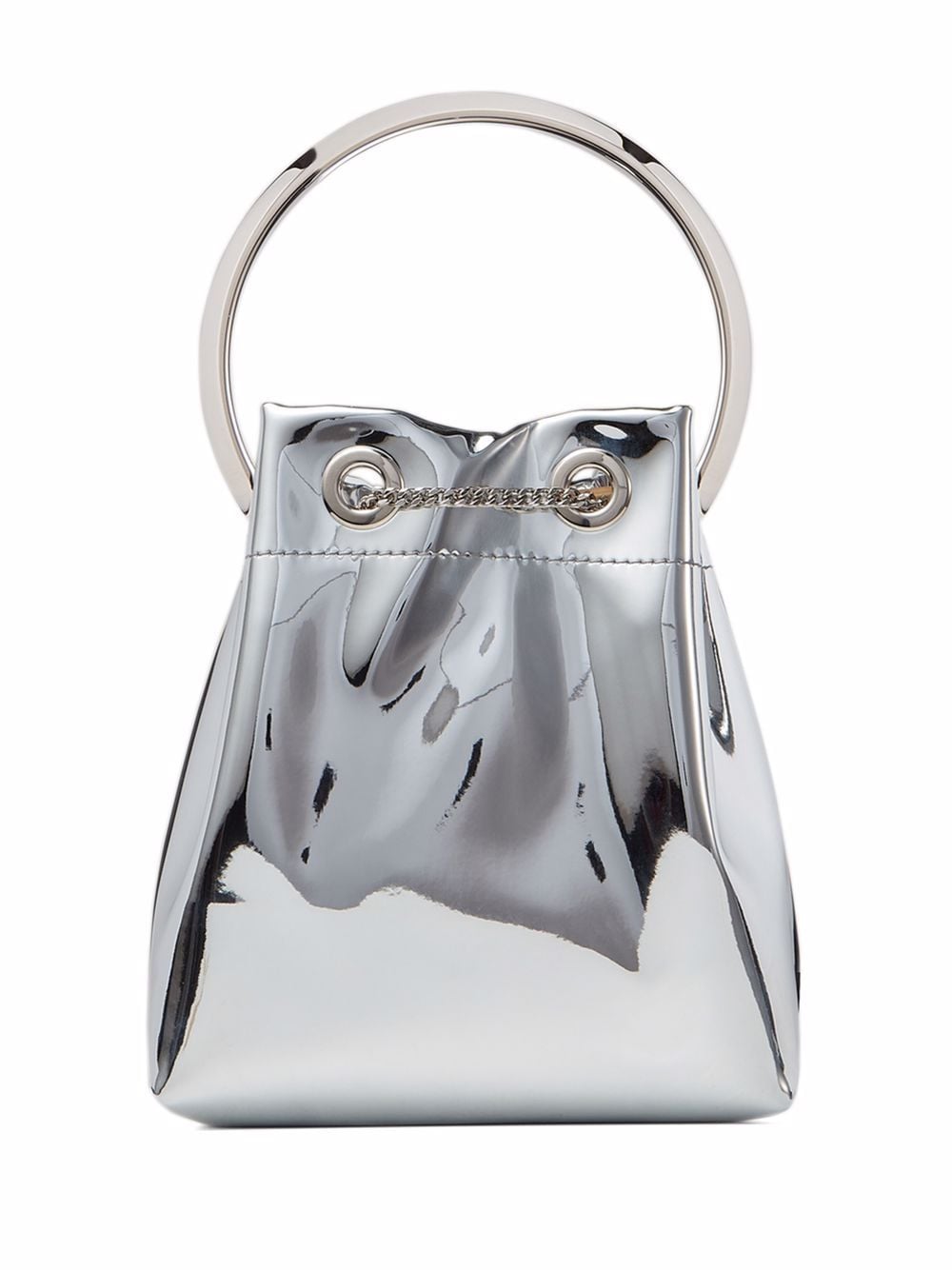 JIMMY CHOO Metallic Bucket Handbag