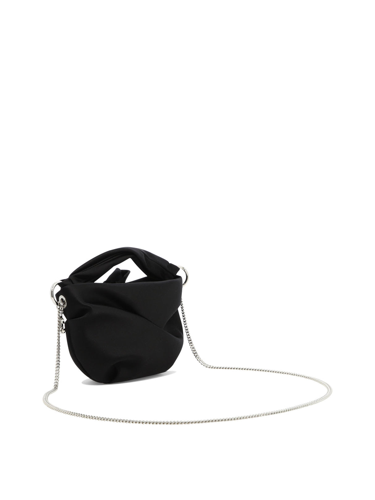女性用エレガントな黒サテンハンドバッグ - FW24コレクション