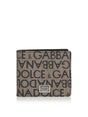 DOLCE & GABBANA Jacquard Logo Plaque Mini Bifold Wallet - 11x8.5 CM