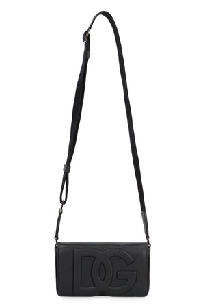 DOLCE & GABBANA Mini Leather Crossbody Bag with Adjustable Ribbon Strap