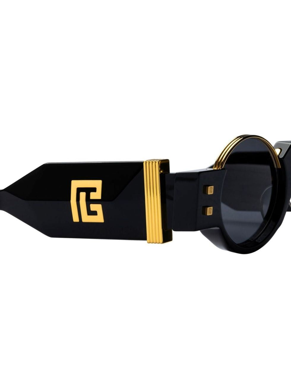 BALMAIN Stylish Men's Sunglasses - Elegant Black and Gold Frames