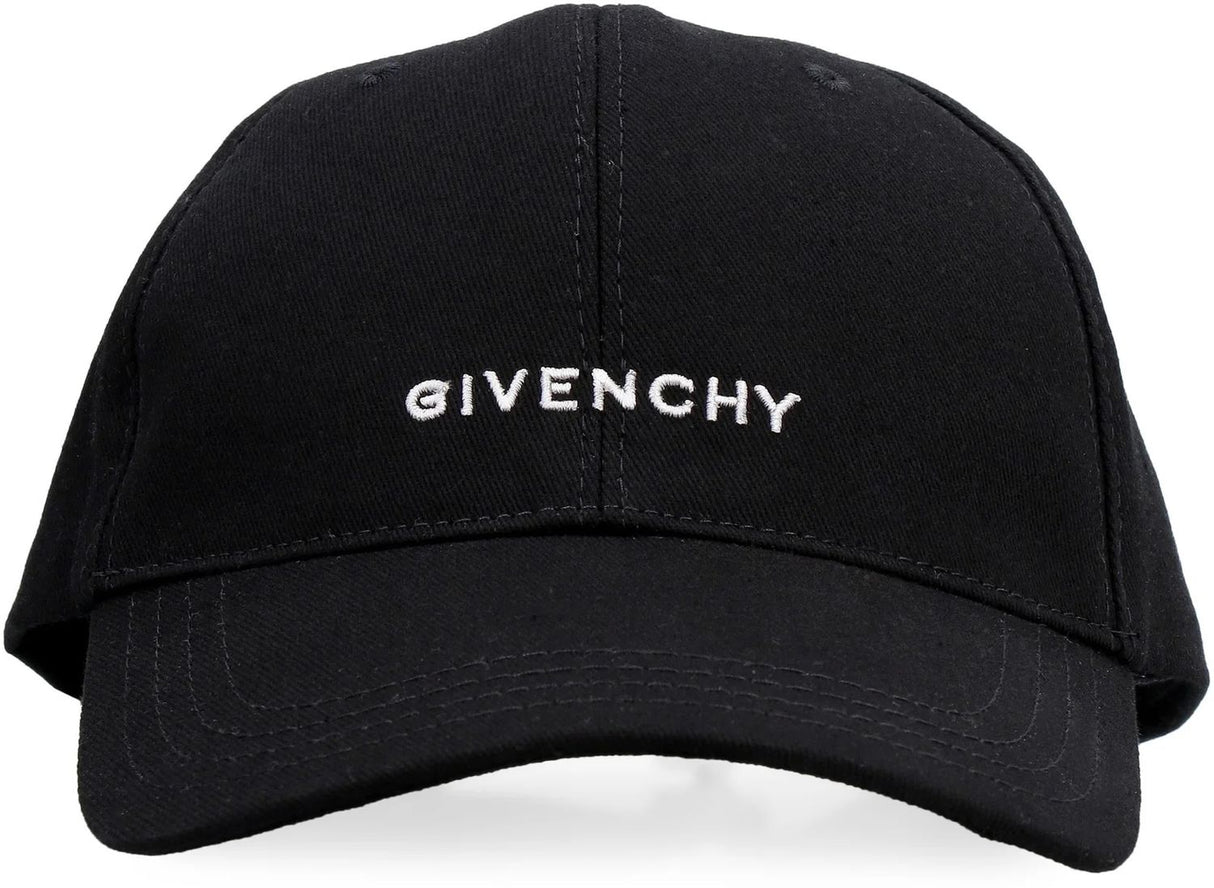 GIVENCHY Men's Contrasting Logo Baseball Cap in Black