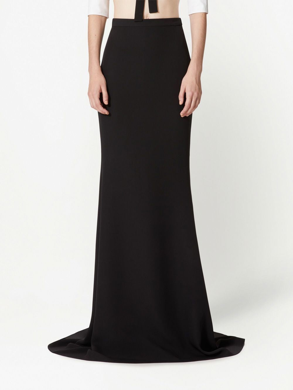 Black High-Waisted Skirt for Women from VALENTINO's SS23 Collection