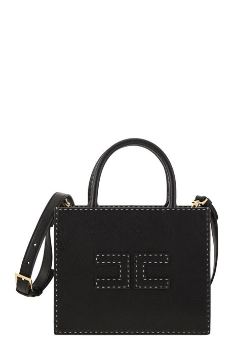 ELISABETTA FRANCHI Mini Tote Handbag with Contrast Stitching