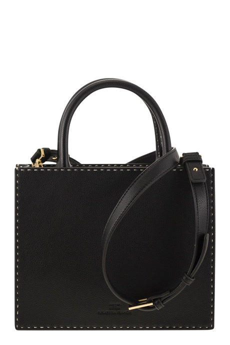 ELISABETTA FRANCHI Mini Tote Handbag with Contrast Stitching