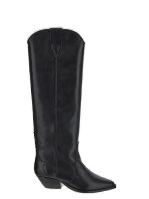 ISABEL MARANT Knee-High Pointed Toe Leather Boots