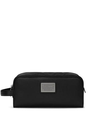 DOLCE & GABBANA Sleek Nylon Mini Beauty-Case with Leather Accents