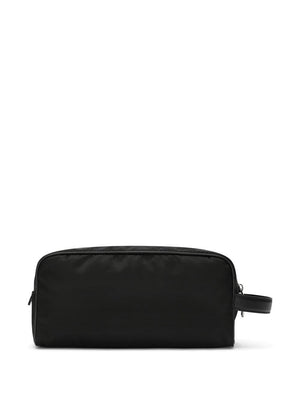 DOLCE & GABBANA Sleek Nylon Mini Beauty-Case with Leather Accents