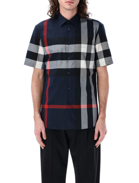 BURBERRY Check Cotton Shirt for Men - SPRING SUMMER 25