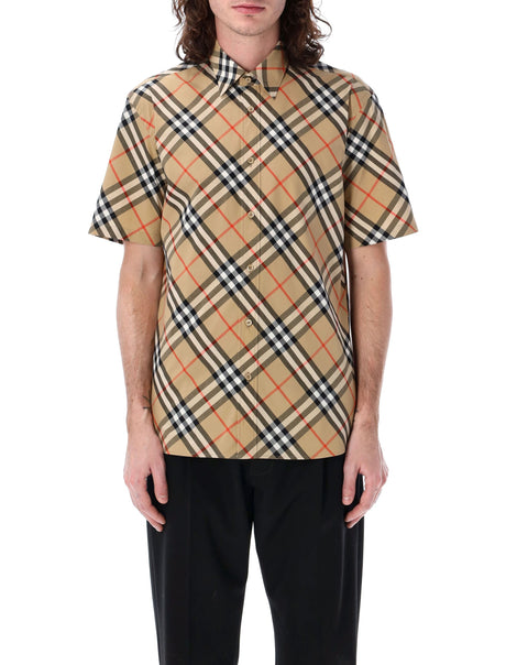 BURBERRY Classic Check Cotton Shirt for Men - Tailored Fit