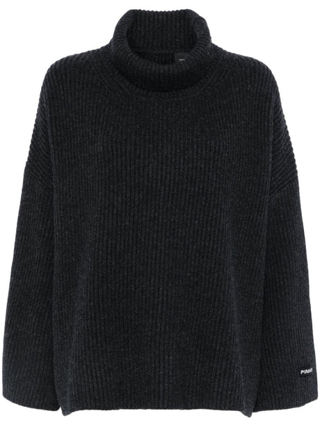 PINKO Ribbed Knit Roll Neck Sweater for Women