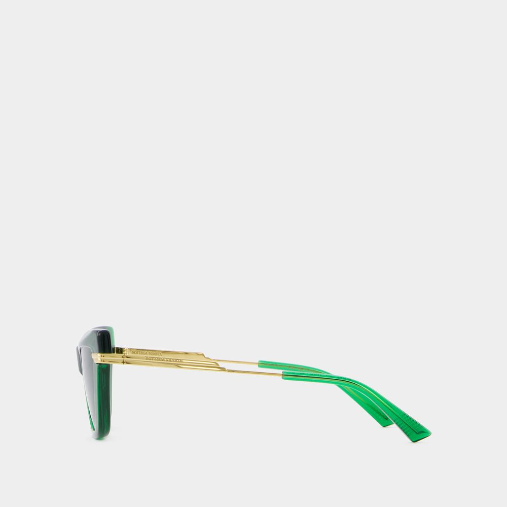 BOTTEGA VENETA Green Recycled Acetate Designer Sunglasses for Women - FW24 Edition