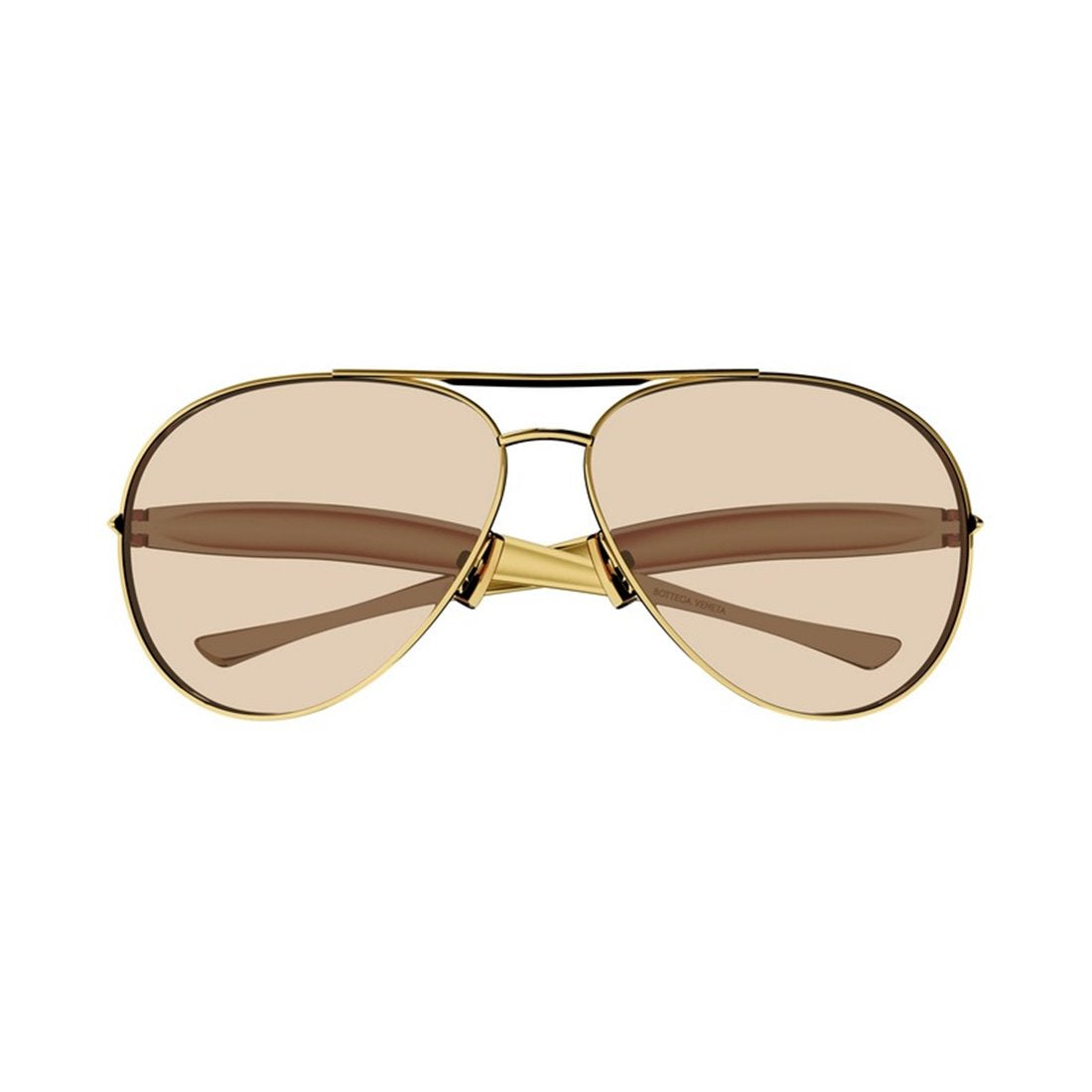 BOTTEGA VENETA Stylish Unisex Metal Sunglasses - Green Frame with Brown Lens