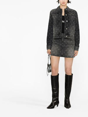 GIVENCHY Black Monogram Denim Jacket for Women - SS23 Collection