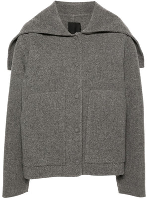 GIVENCHY Grey Wool Blouson Jacket for Women - SS24