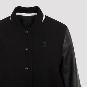 GIVENCHY Áo Khoác Bomber Pha Len Sang Trọng