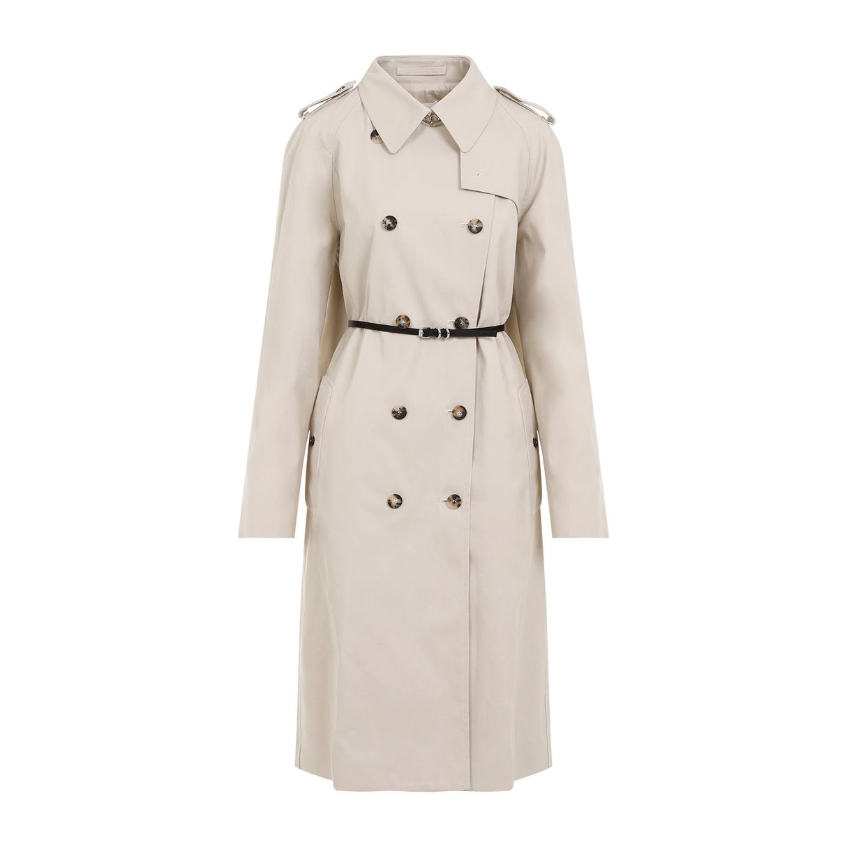 GIVENCHY Chic Beige Trench Jacket with Black Belt