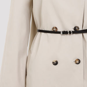 GIVENCHY Chic Beige Trench Jacket with Black Belt