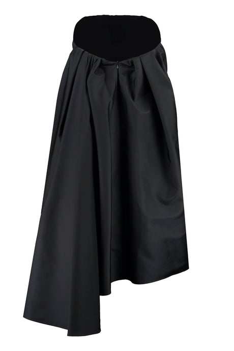فستان متناسق بحافة مائلة اللون الأسود للنساء - مجموعة FW23