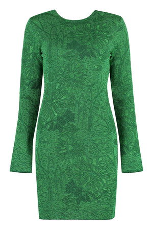 GIVENCHY Green Jacquard Knit Mini-Dress for Women - FW23 Collection