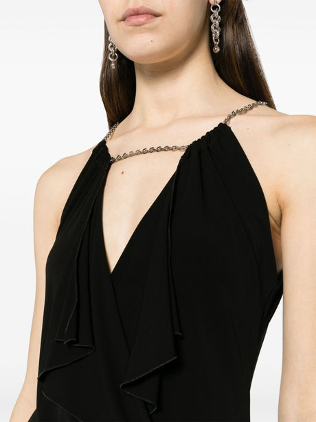 GIVENCHY Chic Black Chain Detail Vest for Women - SS24