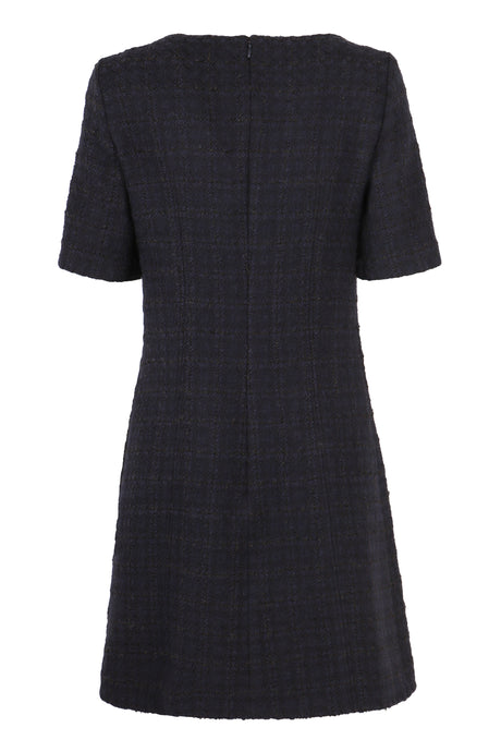 GIVENCHY Chic Wool-Blend Tweed Mini Dress with Embellished Detail