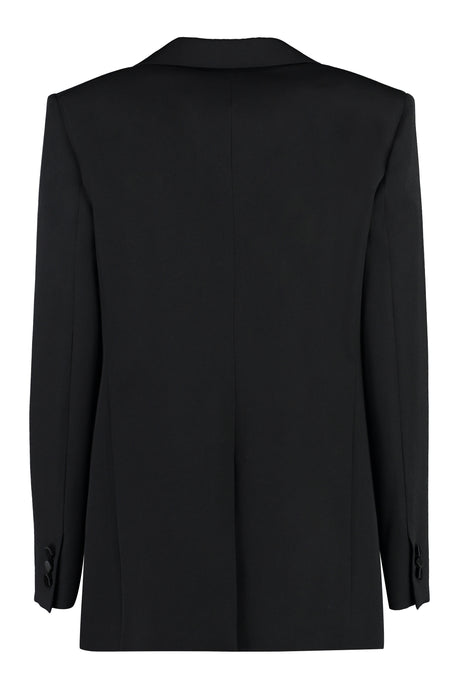 女装-FW23款单排扣羊毛黑色西装外套
