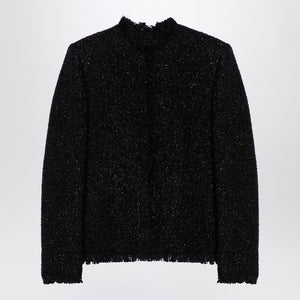 GIVENCHY Elegant Black Tweed Jacket with Lurex Accents