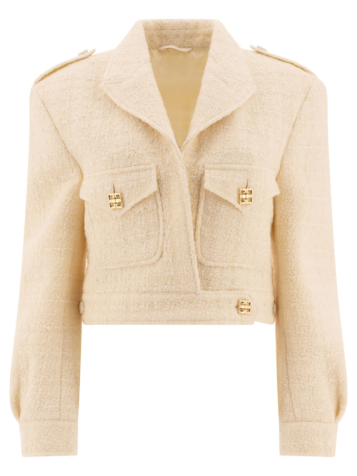 GIVENCHY Chic Short Tweed Jacket with 4G Detail