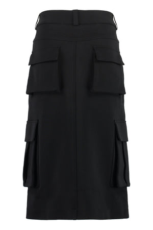 GIVENCHY Black Technical Fabric Skirt for Women - FW23 Collection