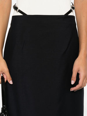 GIVENCHY Mini Night Blue Skirt with Logo