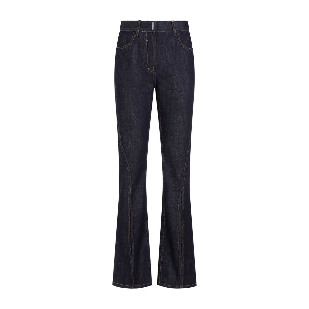 GIVENCHY FW23 Women's Blue Front Split Boot Cut Trousers