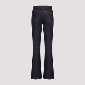 GIVENCHY FW23 Women's Blue Front Split Boot Cut Trousers