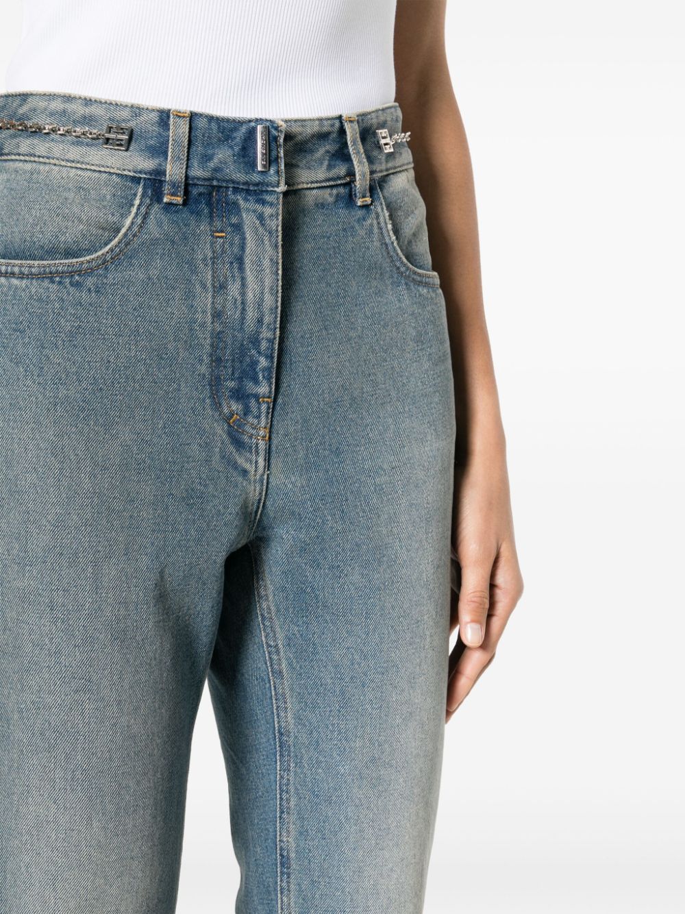 GIVENCHY Medium Blue Denim Jeans for Women - SS24 Collection