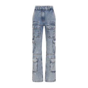 GIVENCHY Women's Bootcut Cargo Denim Jeans