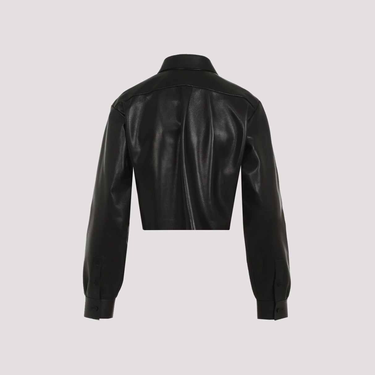 GIVENCHY Luxurious Black Lamb Leather Shirt for Women