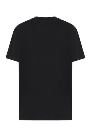 黑色鑲鉆標誌純棉女式T恤