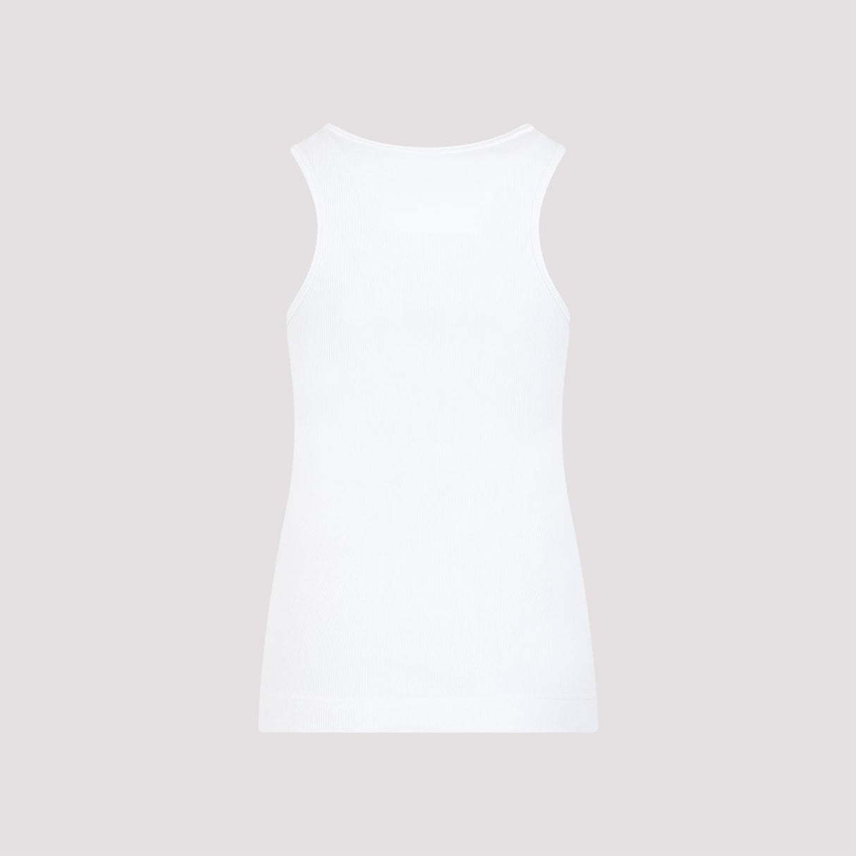 GIVENCHY Slim Fit White Cotton Tank Top with Logo