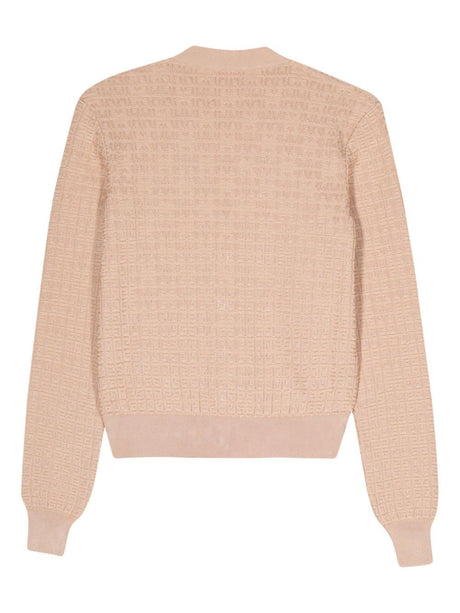 GIVENCHY Nude Monograma All Over Cardigan for Women - SS24 Beige