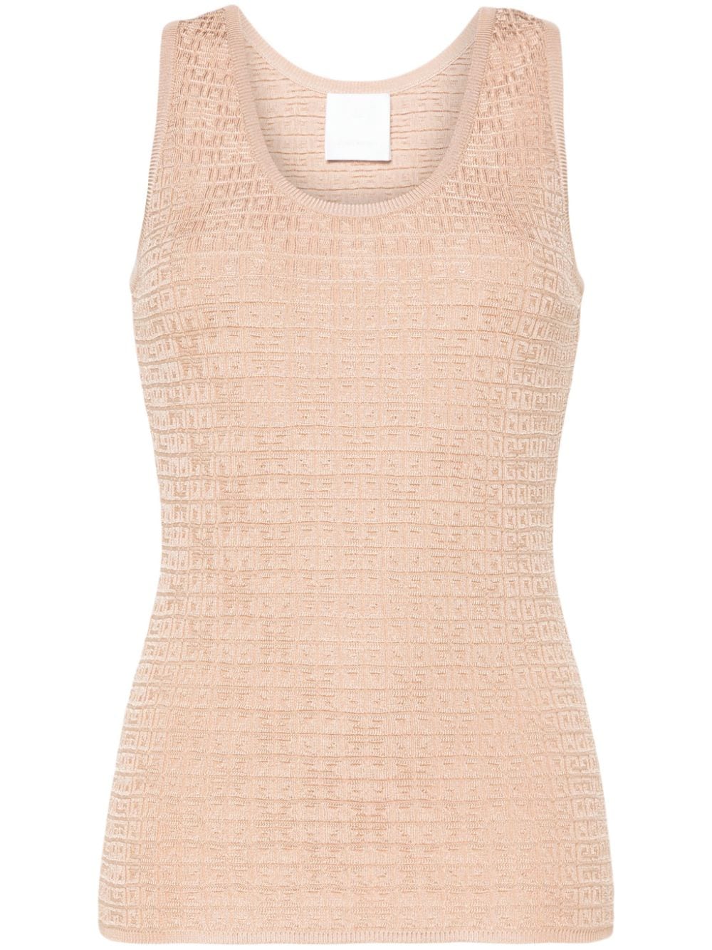 GIVENCHY Monogram Print Punto Nude Top for Women in SS24