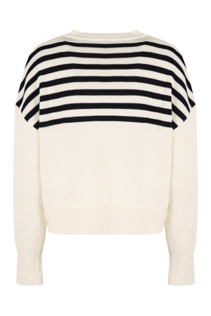 GIVENCHY Elegant Striped Logo Sweater in Black and White