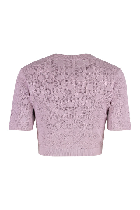 GIVENCHY Cropped Jacquard Knit Top