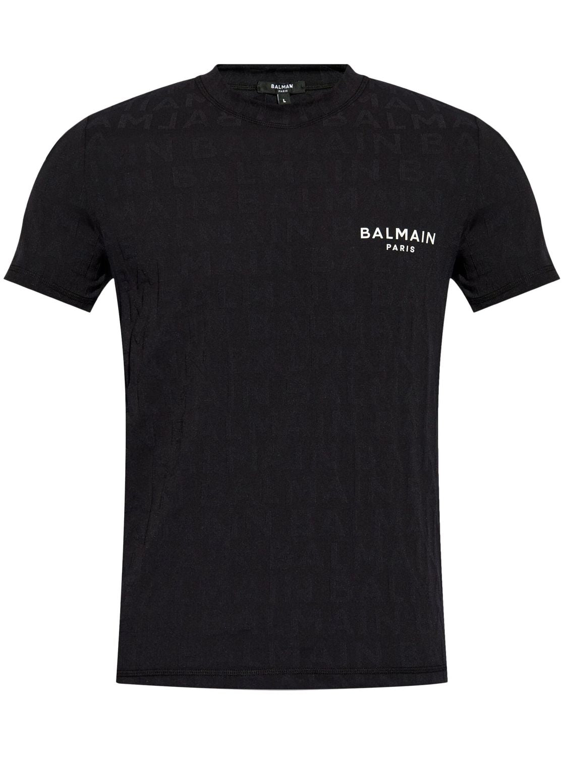 BALMAIN Men's Logo-Print Crew-Neck T-Shirt in Black for SS24