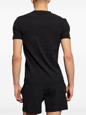 BALMAIN Men's Logo-Print Crew-Neck T-Shirt in Black for SS24