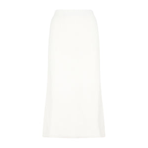 Luxurious Crochet Midi Skirt in White - FW22